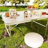 Lucn 3ft Folding Camping Table 2-Height Portable Picnic Table 90x60cm view 2