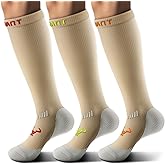 BULLIANT Compression Socks 3Pairs-15-20mmHg Circulation Support Men Women Hiking Sports Recovery-Upgraded Wicking Tech