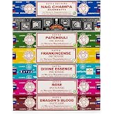 Satya Incense Gift Set Nag Champa, Super hit, Dragon's Blood, Frankincense, Patchouli, Rose, Divine Essensce, 15 g (Divine)