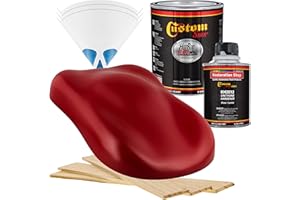 Custom Shop - Blood Red - Hot Rod Flatz Flat Matte Satin Urethane Auto Paint - Complete Quart Paint Kit - Professional Low Sheen Automotive, Car Truck Coating, 4:1 Mix Ratio