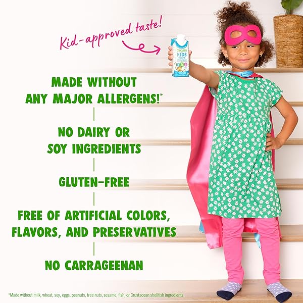 ORGAIN ORGANIC KIDS NUTRITIONAL VEGAN PROTEIN SHAKE, VANILLA – HEALTHY KIDS SNACKS, 8G PLANT PROTEIN, 3G FIBER, 23 VITAMINS & MINERALS, NO DAIRY & SOY INGREDIENTS, NON-GMO, 8 FL OZ (PACK OF 12)