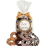 CRAVINGS BY ZOE Belgian Chocolate Covered Pretzels Gift Bag | Dark Chocolate & Milk Chocolate | Gourmet Pretzels Gift Basket