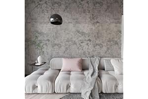 BAYYA Cement Grey Contact Paper Concrete Peel and Stick Wallpaper Industrial Style Self Adhesive Paper Waterproof Removable Decorative Paper Vinyl Film Furniture Stickers for Bathroom Kitchen Cabinets