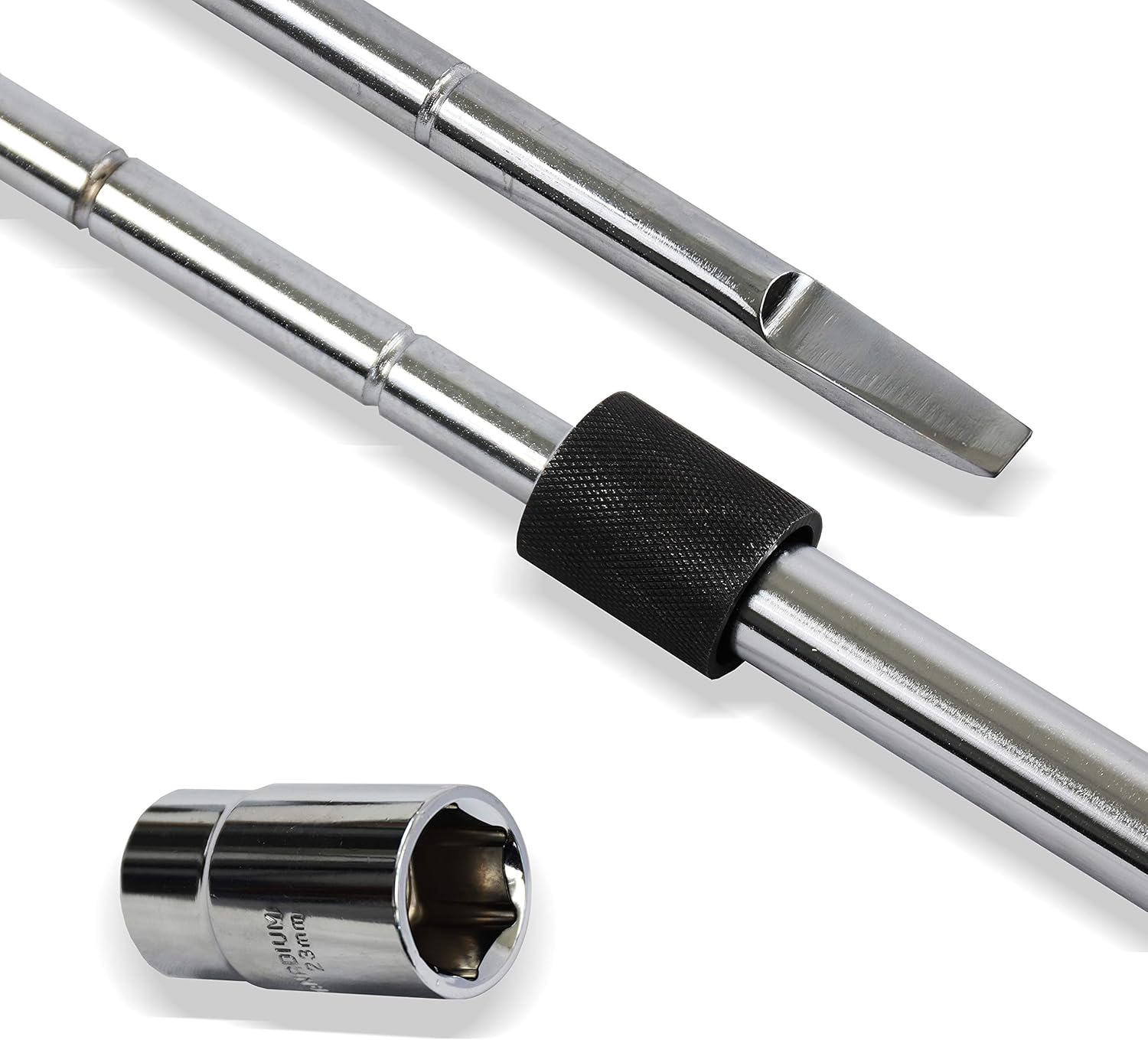 S&R 3-Piece Telescopic Wheel Nut Wrench Set, 1/2" Extendable 385-505mm with Double-Sided Sockets 17mm/19mm & 21mm/23mm - Image 4