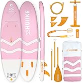 HUIIKE Inflatable Paddle Board for Adults with Accessories Included, Oar, Fins, Pump. Stand Up Paddleboard Great Stability and Resistance. 10’ x 33" x 5.9", Maximum Load 286 lb