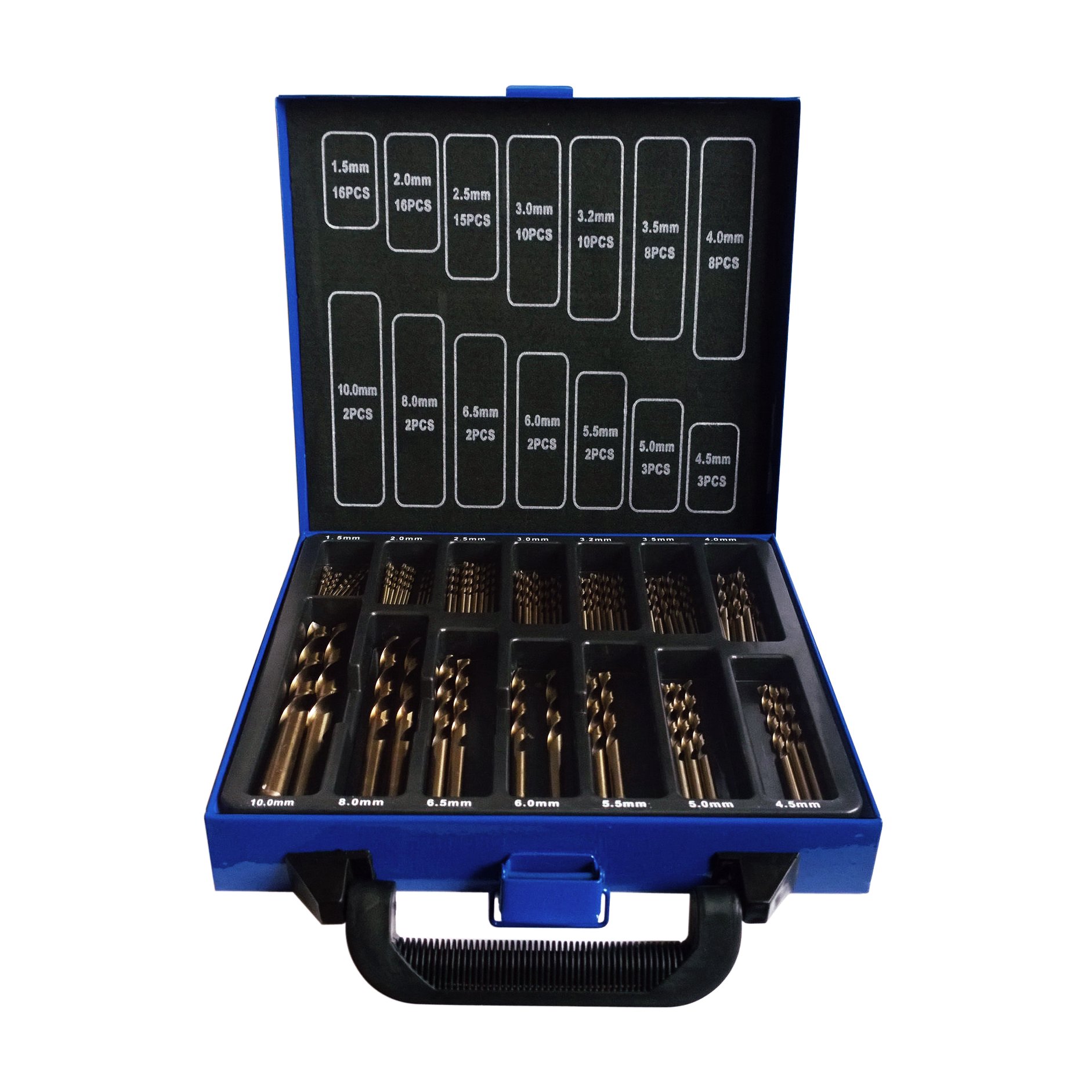 ASCDB Titanium Coated 99 Piece Drill Bit Set/Kit - HSS Wood Metal Plastic - DRILL_BITS