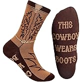Glitopper Cowboy Boot Gifts Socks Cowboy West Boot Socks for Men/Women Western Party Favors, Unisex