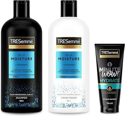 TRESemmé Rich Moisture Shampoo 680ml Conditioner 680ml 1 Minute WOW Hydrate