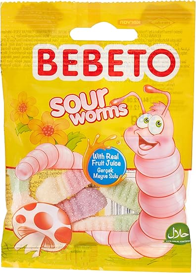 Bebeto Sour Worms Jelly Sweets g Amazon Co Uk Grocery