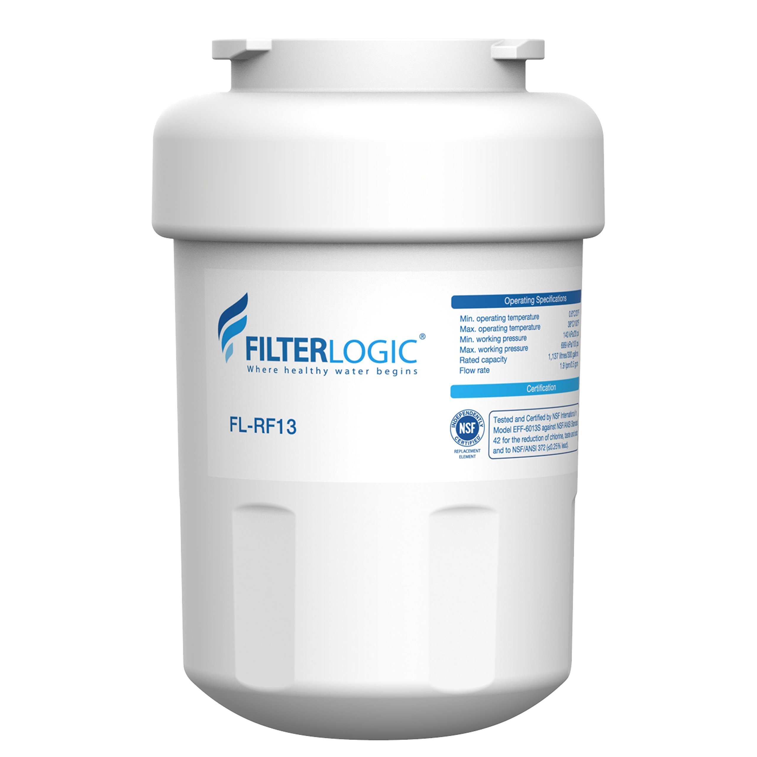 FilterLogic Refrigerator Water Filter, Replacement for GE MWF