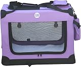 HugglePets Foldable Fabric Pet Crate Carrier Purple Large 70x52cm view 2