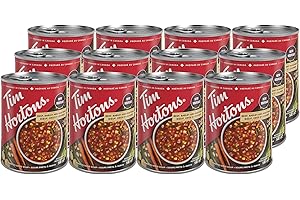 Tim Hortons Beef, Barley & Vegetable Soup, Ready to Serve, 12 Cans x 540mL