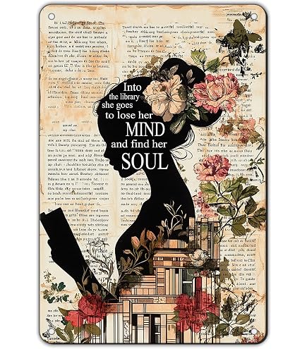 Amazon.com : XMDDX Just A Girl Who Loves Books Home Decor Art