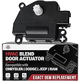 HVAC Blend Door Actuator - Compatible with Chrysler, Dodge, Jeep &amp; More - 200, Aspen, Sebring, Avenger, Caliber, Durango - Air Door Actuator - Mode Door Actuator - Replaces 604-029 - 2007-2023