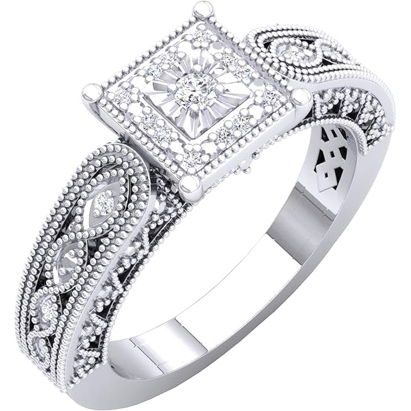 Dazzlingrock Collection 1 Carat (CTW) Diamond Micro-Pave Trio Set In 10k White Gold - Ring Size 7