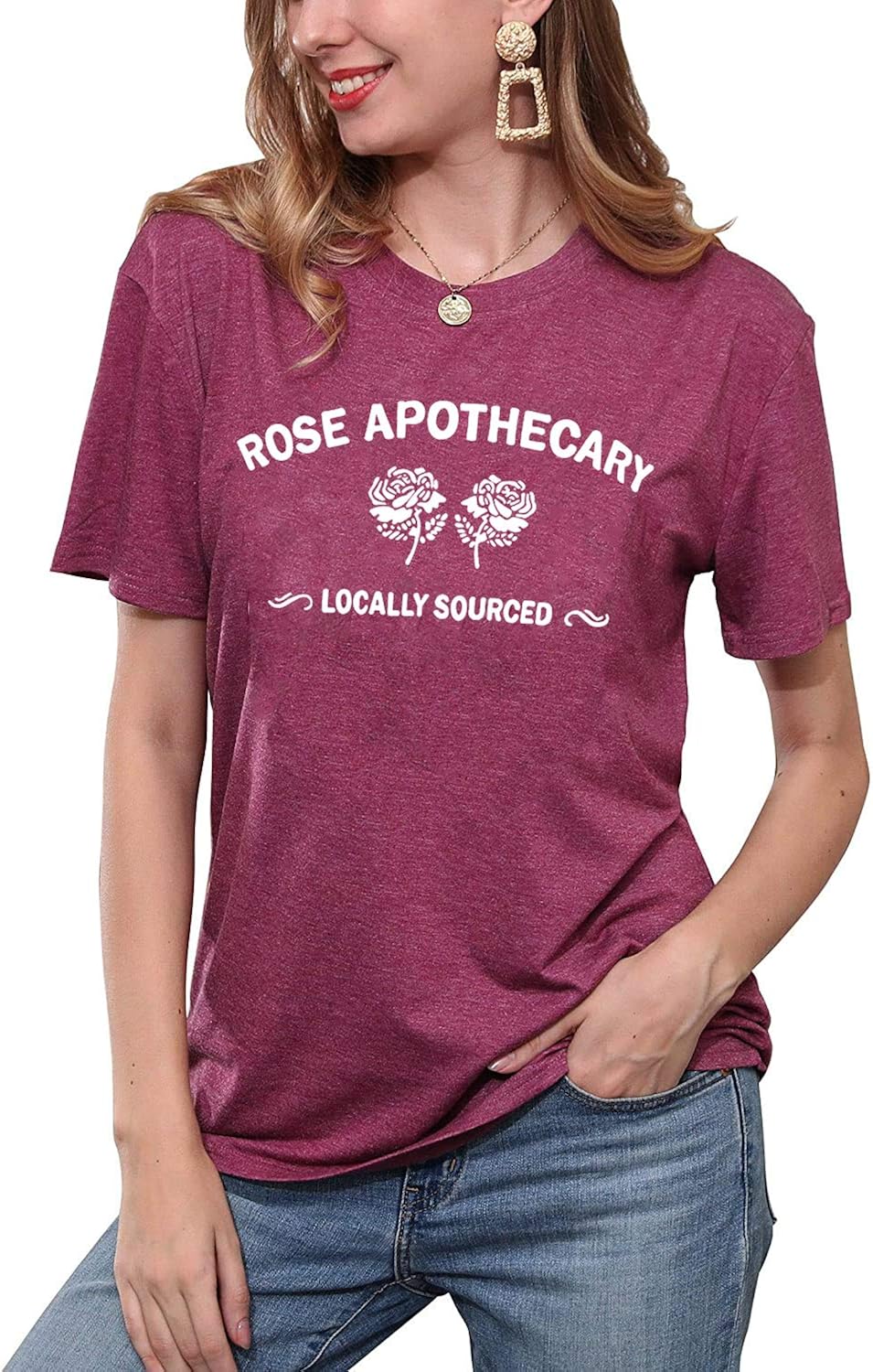 red rose t shirt women's