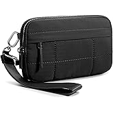 FEIBOON Small Crossbody Bags for Women Nylon Quilted Wristlet RFID Wallets with 4 Zipper Carry All Purse Credit Card Holder