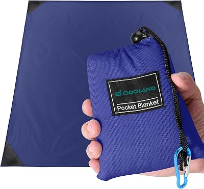 Odoland 180x160cm Hiking Blanket Waterproof Lightweight for 2-4 People