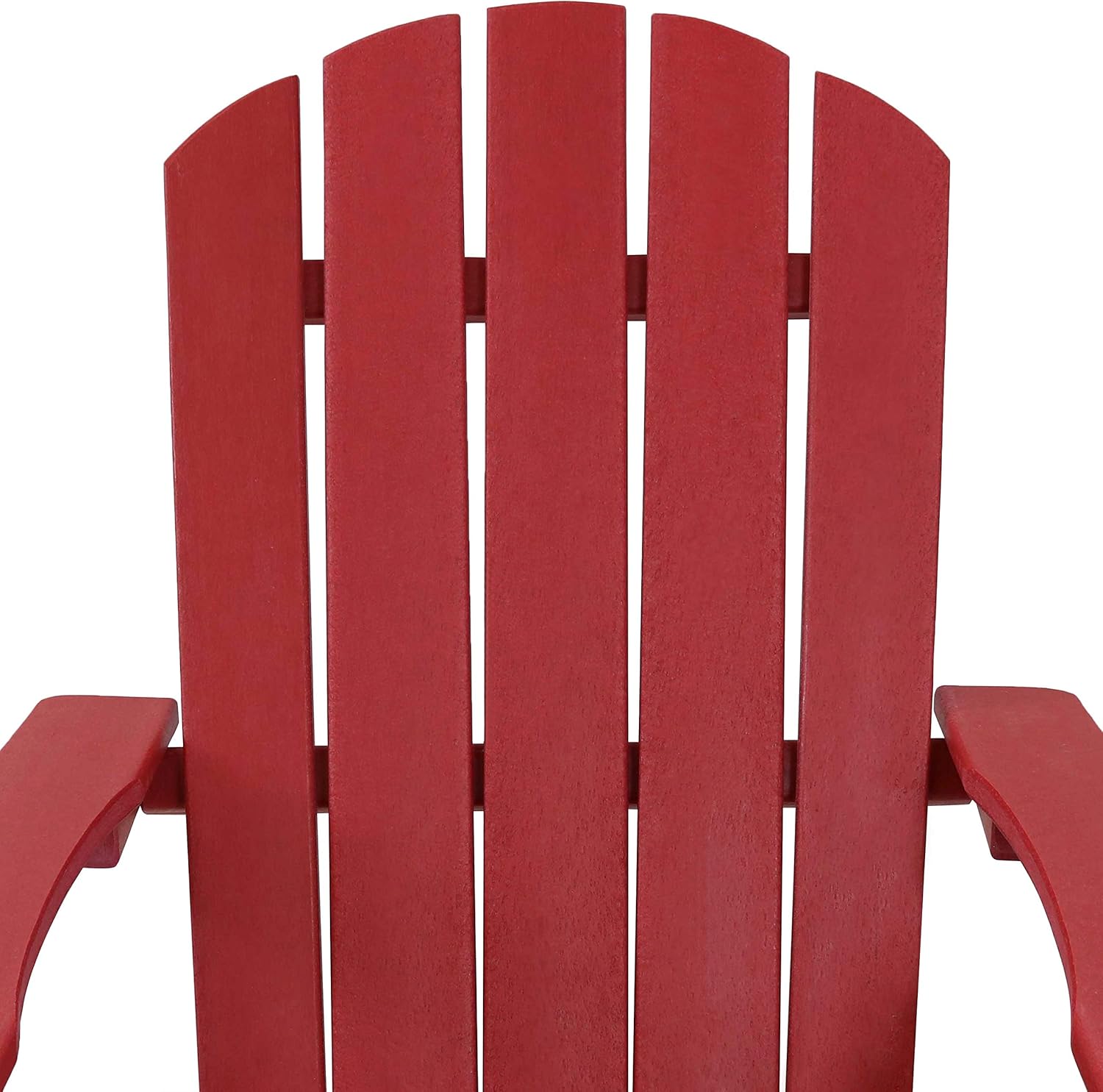 Sunnydaze All-Weather Red/White Outdoor Adirondack Chairs with Drink Holders - Set of 2 - Heavy Duty HDPE Weatherproof Patio Chair - Ideal for Lawn, Garden, and Around The Firepit: Kitchen & Dining