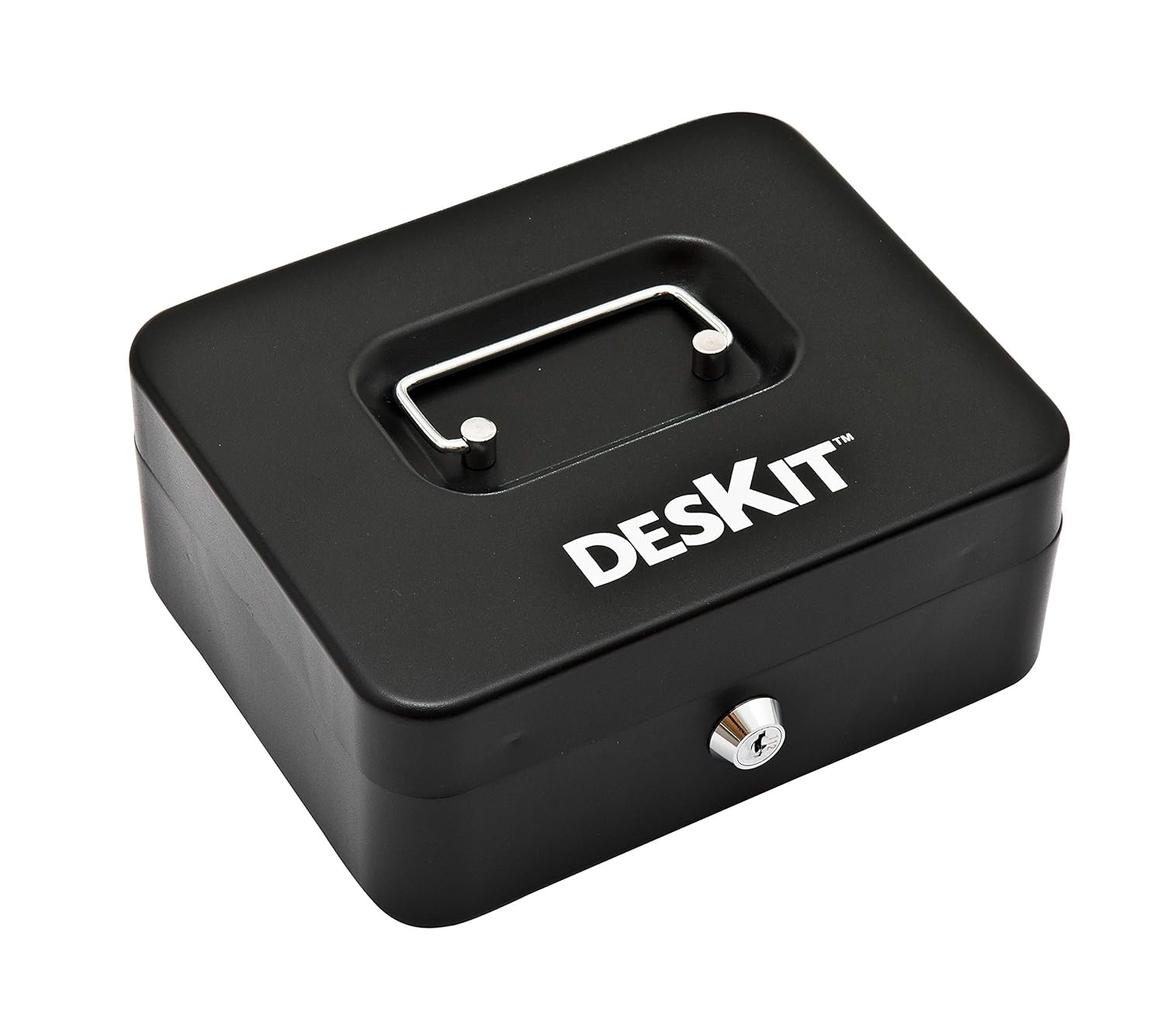 Premium Secure KeyLocking Steel Cash Box Large 8" Size with Removable