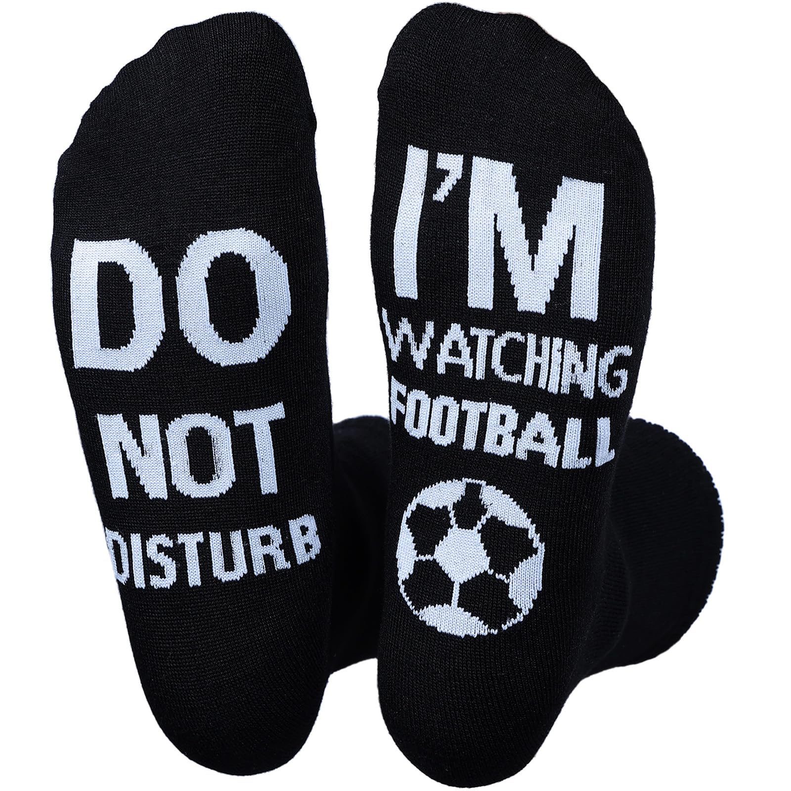 Himozoo Funny Football socks For Men, Do Not Disturb I'm Watching Football Cotton Calf Socks, Novelty Father's Day Gifts from Son Daughter, Ideas for Husband Boyfriend, Size 6-11