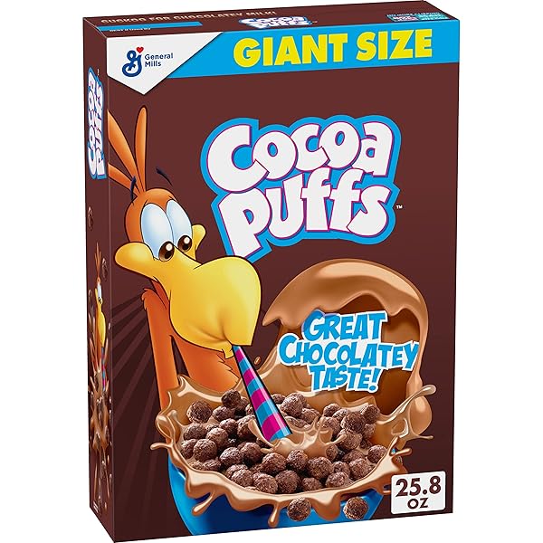 COCOA PUFFS, CHOCOLATE BREAKFAST CEREAL WITH WHOLE GRAINS,...