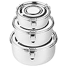 Premium Stainless Steel Food Storage Containers | 316 Grade | The Original Leak-Proof, Airtight, & Smell-Proof - Perfect For Camping Trips, Lunches, Leftovers, Soups, Salads & More (Set of 3)