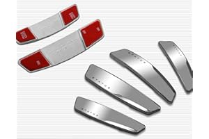 GOTOSHOP Status 4 Pcs High Glossy Slim Door Edge Guards Bumper Protector Trim Guard Sticker Molding for Motors Auto Vehicle Silver Color