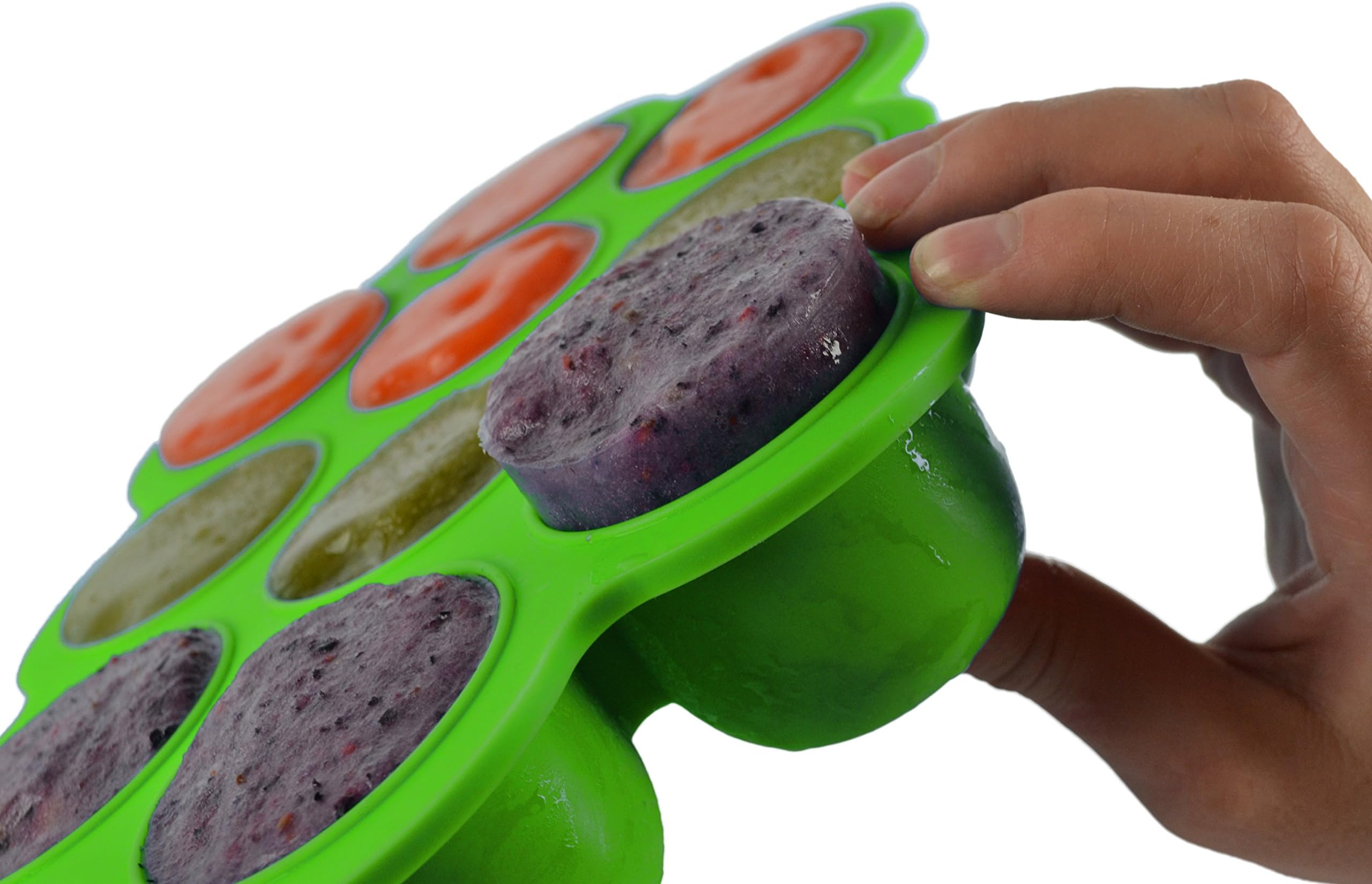 Baby Food Storage Containers - Made with Safe, Non-Toxic Platinum Pure Silicone. Multipurpose Freezer Tray to Freeze Baby Food, Herbs, Ice Cubes – BPA Free 100% Silicone - No Plastic (Green)