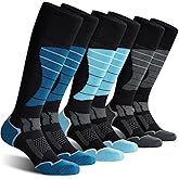 CS CELERSPORT 2/3/4 Pack Ski Socks for Men and Women Skiing, Snowboarding, Winter Performance Socks