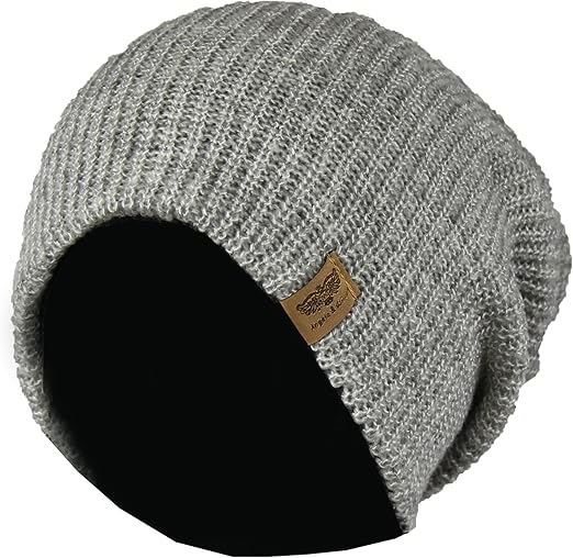 light grey beanie hat