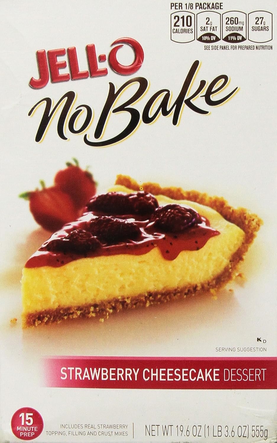 Jell O No Bake Strawberry Cheesecake 19 6oz Box Pack Of 3 Amazon Com Grocery Gourmet Food