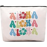 RTTLALUO Hawaii Makeup Bag, Hawaii Gifts For Women Men, Sea Island Makeup Pouch, Travel Toiletry Bag With Zipper, Birthday Graduation Christmas Gifts For Women Mom Sister Best Friend Bestie Her