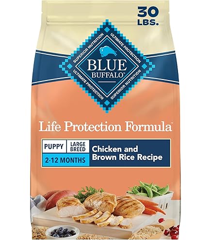 Amazon.com: Blue Buffalo Life Protection Formula Chicken & Brown Rice Puppy  Dry Dog Food with DHA & ARA, Supports Immunity with Antioxidant-Rich  LifeSource Bits, Promotes Healthy Muscles & Strong Bones, 15 lbs. :