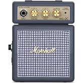 Marshall MS-2 Battery-Powered Micro Electric Guitar Amplifier - Grey | 1W 2" Speaker | Volume, Tone and Overdrive Controls | 9V Battery or AC-powered