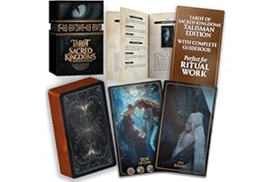 Earth Moon Magick The Tarot of Sacred Kingdoms Talisman Edition - 78-Cards Tarot Deck with Guidebook – Oracle Cards for Spiritual and Shadow Work, Perfect for Beginner