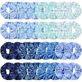Tatuo 24 Pieces Hair Scrunchies for Girls,Blue Series Color,Satin | Large Soft Elastic Scrunchies for Kids Women, Bulk Pack for Party Favors Gymnastics Dance, Ponytail Ties Gentle Hold