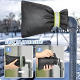 AUGOLA Outside Tap Covers Winter 1pc Thickened Insulated Waterproof Black view 6