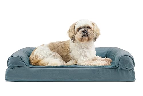 FurHaven Soft, Orthopedic Foam Sofa Dog Bed with Washable & Removable Cover - Plush/Suede - Deep Pool, Dogs Up to 35 lbs - Medium