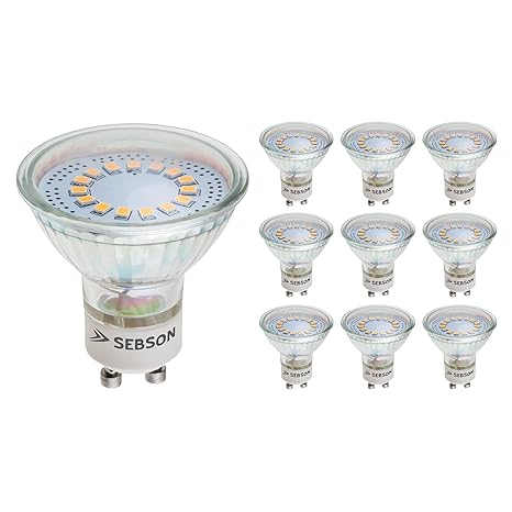 SEBSON LED Lampe GU10 warmweiß 3,5W, ersetzt 30W Halogen, 300 Lumen, GU10 LED Strahler 230V, LED Leuchtmittel 110°, 10er Pack