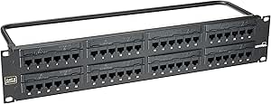 Leviton 69586-U12 EXtreme Cat 6+ 12-Port 110-Style Patch Panel, 1RU Rack Mount For Gigabit Networks