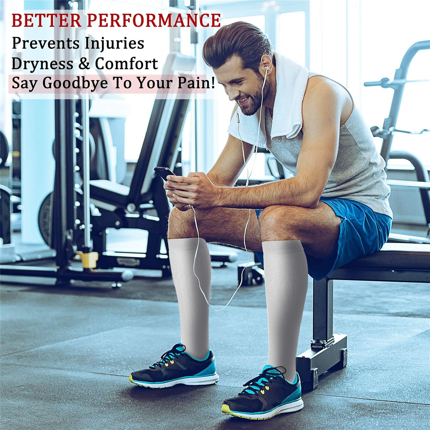 Copper Compression Socks (3 Pairs) 15-20 mmHg is Best Athletic & Daily for Men & Women, Running, Flight Travel, Climbing: Clothing