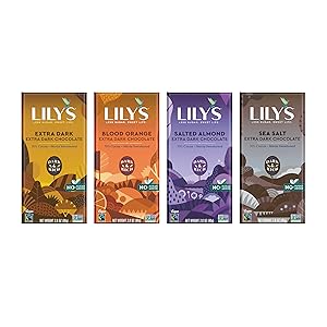 Variety 70% Dark Chocolate Bar Sampler by Lily's | Stevia Sweetened, No Added Sugar, Low-Carb, Keto Friendly | 70% Cocoa | Fair Trade, Gluten-Free & Non-GMO | 2.8 ounce, 4-Pack