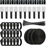 Armiz 150Pcs Cable Management Kit with Tape Clips Ties Mounts TV PC Office