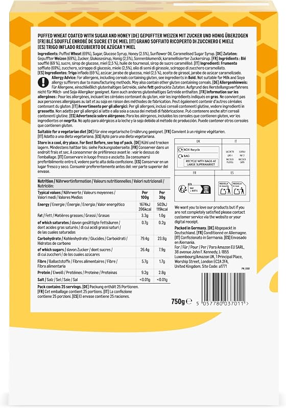 Trigo Folhado com Mel, 750g