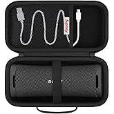 Supmay Hard Carrying Case for Sony ULT Field 1 Waterproof Portable Bluetooth Speaker, Wireless Portable Speaker Protection Case with Mesh Pocket for Charging Cables, Black