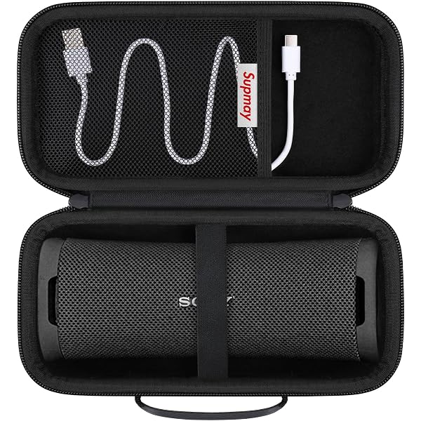 Housse De Protection Rigide Lebakort Pour Enceinte Sony ULT Field 3 - Étui EVA/nylon Avec Poignée Et Bande élastique - 12