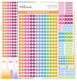 bloom daily planners Color Coding Planner Stickers - 1/4" Dot Labels - Six Sheets, 1000+ Stickers Per Pack!