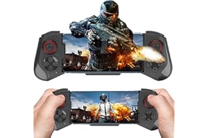 GUIL VIM Mobile Wireless game Controller for iPhone 14/14Plus/13 /13Pro /12/12 Pro/11/ 11pro Max Samsung Galaxy 22/22/21/20 One Plus, TCL LG, Tablet,Android smartphone PC （Only the game in MFI）(BLACK)