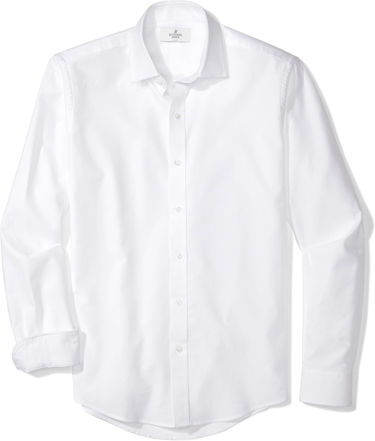  Brand - BUTTONED DOWN Men's Slim Fit Spread-Collar Supima Cotton Dress Casual Shirt: Clothing